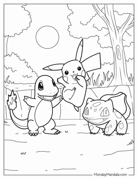 pokemon coloring page for kids|52 Pokemon Coloring Pages (Free PDF Printables)